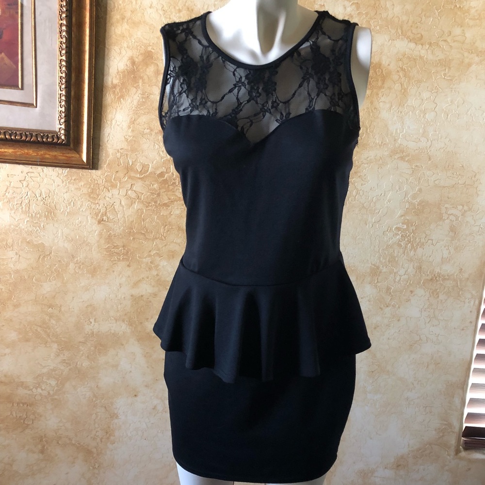 Sexy black mini dress